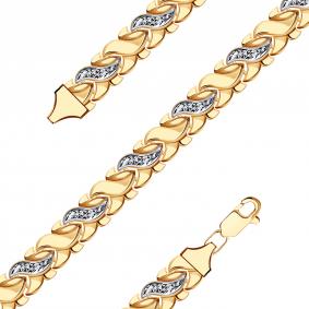 Золотой браслет плетение Фантазийное МАГНАТ МА 023037 МА 023037 фото